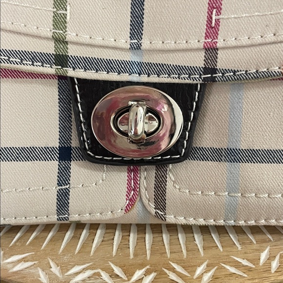 Plaid Denim Women's Wristlet Wallet - Picture 3 of 7